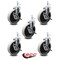 Service Caster 5 Inch Thermoplastic Wheel 8mm Threaded Stem Caster Set with Brakes SCC, 5PK SCC-TS05S510-TPRS-SLB-M815-5 - alternate 3